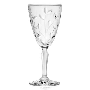 Lorren Home Trends Laurus, Set of 6, 7oz White Wine Stems-Made In Italy (Set of 6)
