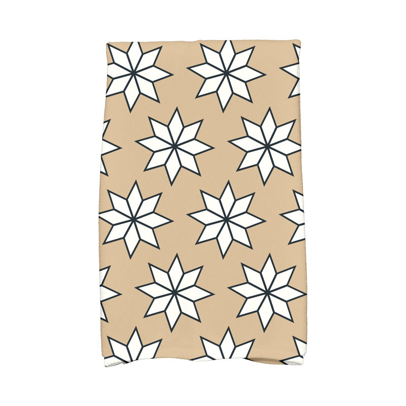 Hand Towel, Taupe/White/Black