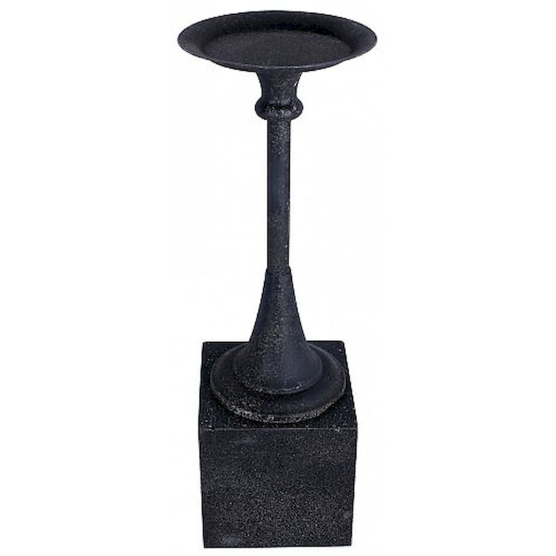 Bougeoir de table en métal, H 15,4 po x l 5,1 po x P 5,1 po
