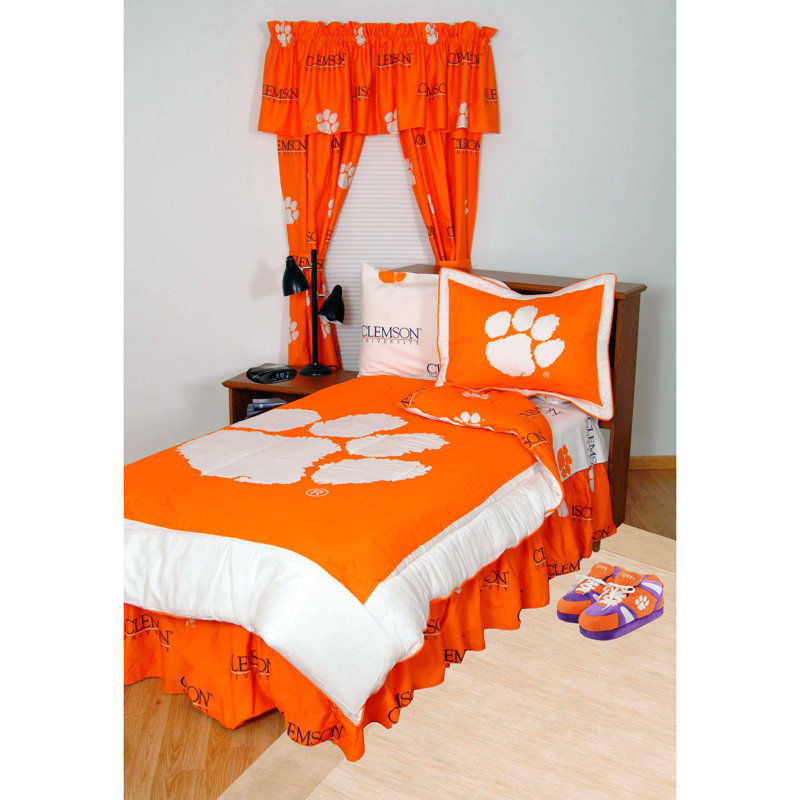 NCAA Sateen Comforter, King Comforter + 7 Additional Pieces, Clemson