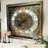 THE GEARS CLOCK Wall Clock with Real Moving Gears LU-LI_ 32 in Square SILVER-ANTIQUE