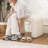 24 Inches Upholstered Waterfall Ottoman Footstool-780777895
