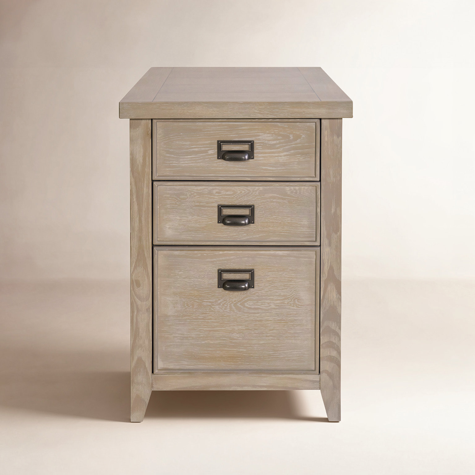 3-Drawer Vertical Filing Cabinet, Light Brown