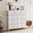 9 Dresser, Chest of Drawers with Wide 39.4'', Easy-Pull Fabric & Wood Dressers with Top-417736666
