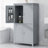 Elegant Bathroom Floor Storage Cabinet, Bathroom Storage Unit, Freestanding Cabinet With 4 Doors, Adjustable Shelves, Adaptable Shelves-1582330105