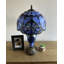 Lampe de table Simonson Tiffany avec abat-jour et base en verre coloré de style baroque et lavande -670900439-637330096