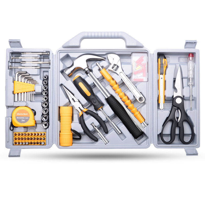  100PCs Household Hand Tool Set Utility Kit Hammer Plier Scissor Knife Screwdriver