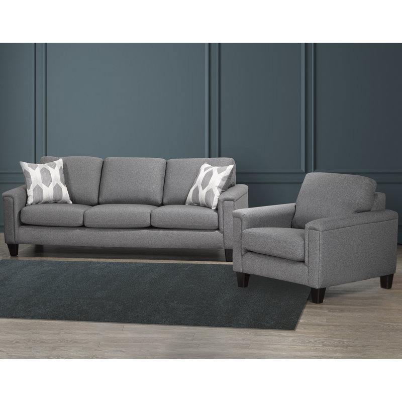 Ensemble de salon Moniz, Polyester gris