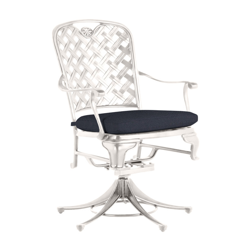 Outdoor Provance Rocking Metal Chair with Cushions, No Welt, Slate Gray, Verona Mist