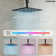 Thermostatic Digital Dual Shower System Set, 12" LED Rainfall Shower Head with 4-Function Hand Shower