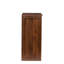 Armoire à vin modulaire de couleur brun noyer avec tablettes de rangement et huche pour salle à manger