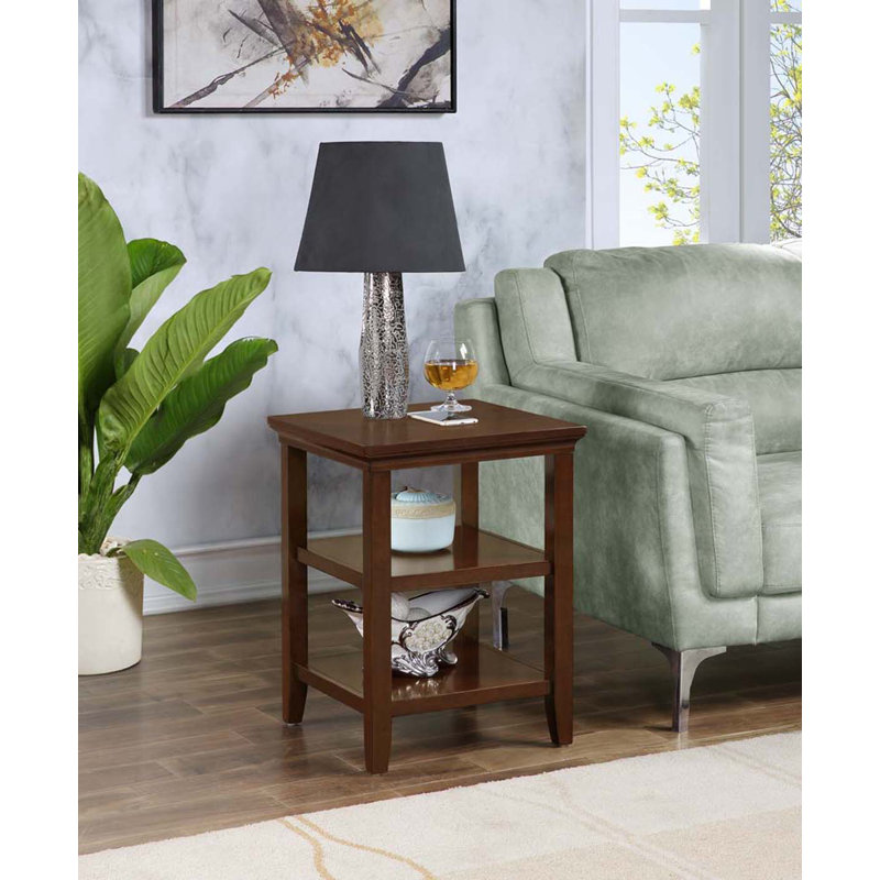 Grande table de bout avec rangement Morphew, Espresso