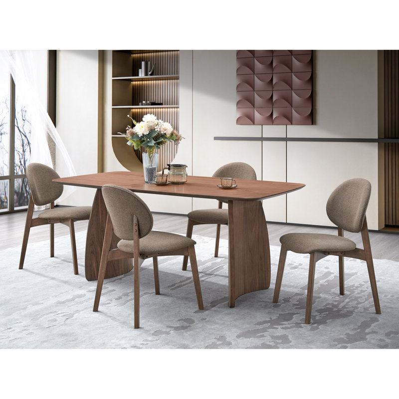 Hadasa Walnut Finish Dining Table