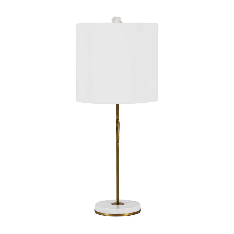 Kerry 35'' Gray and Gold Contemporary Marble Table Lamp