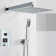 Chrome Shower Faucet Set 12" Rain Shower Head Combo Kit System with Mixer Valve