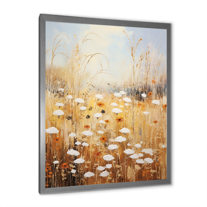 Meadow of Dreams - Imprimé, Cadre simple argenté, H 40 po x l 30 po x P 1,5 po