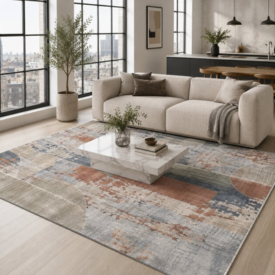 Geometric Cotton and Chenille Flatweave Area Rug