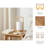 Wood Cylinder Table Lamps, Natural Wood Rustic Lighting Accent-882365771