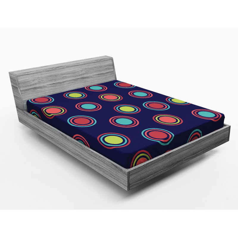 Microfiber Geometric Fitted Sheet, Full Fitted Sheet