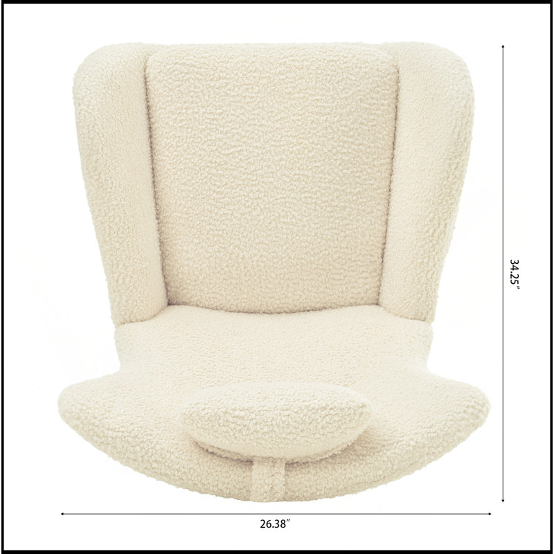 Chaise berçante, fauteuil oscillant rembourré Teddy