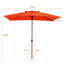 Parasol de marché rectangulaire inclinable 10 pi x 6 pi 5 po Le-1099585362
