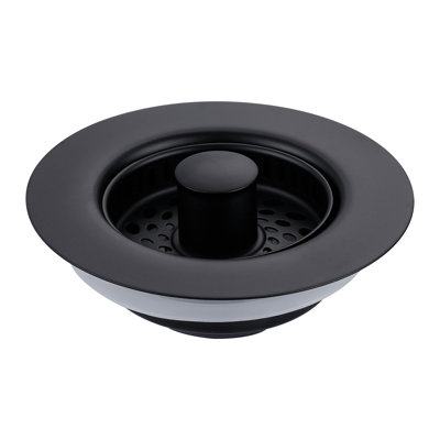 4.5 In. Stainless Steel Strainer Basket Universal Replacement For Kitchen Sink Drains In Matte Black
