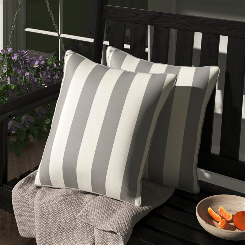 Pontoise Striped Square Scatter Pillow Covers (2Pcs)