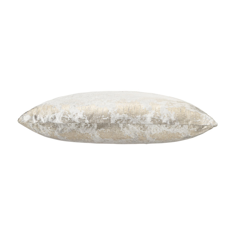 Syros Velvet Lumbar Rectangular Pillow Cover & Insert, Gray