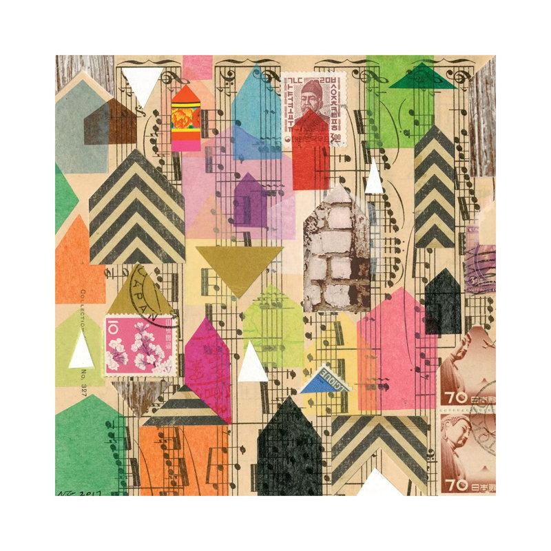 Stamped Houses I by Nikki Galapon - Wrapped Canvas Print, 30.48cm H x 30.48cm W 1.9cm D