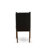 7 Piece Dining Room Set Includes a Mid Century Modern Dining Table and 6 Black PU faux Leather Dining Chairs with Button Tufted Back - Distressed Jacobean Finish-1467123962