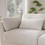 Canapé modulaire en forme de L de 124 po avec console de rangement multifonctionnelle, chargeur câblé et sans fil, repose-pieds mobile, coussin plus large et plus épais, combinaison libre pour le salon et l’appartement, chenille-1209677041
