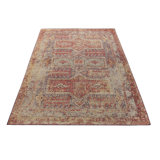 Distressed Homage Hand Knotted Wool Geometric Area Rug