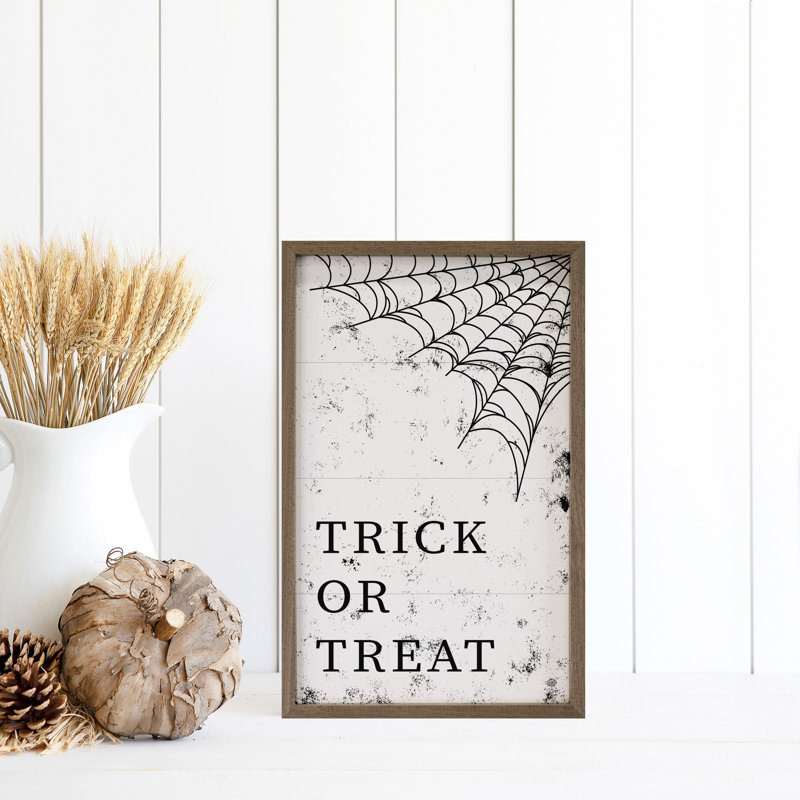 Toile «Trick Or Friate», blanc, H 8 po x l 5 po