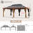 14ft x 20ft Hardtop Gazebo with Netting and Curtains, Heavy Duty Outdoor Pavilion with Aluminum Frame & Double Galvanized Steel Roof for Patio, Backyard, Deck & Lawn-116077327