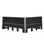 Structure de lit de jour double rembourrée en velours, beige