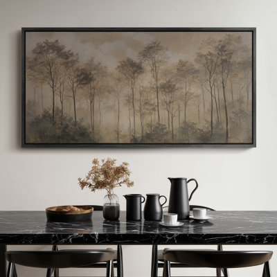 Art mural très grand paysage de forêt brumeuse