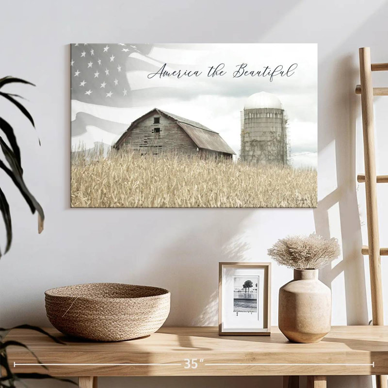 Lelar America The Beautiful Country, H 16 po x l 24 po