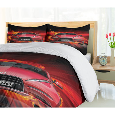 Microfiber Duvet Cover Set -  Ambesonne, nev_46087_queen