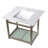 Kingston Brass Quadras 31-Inch Ceramic Console Sink with Steel Base and Glass Shelf-49619354-49610573