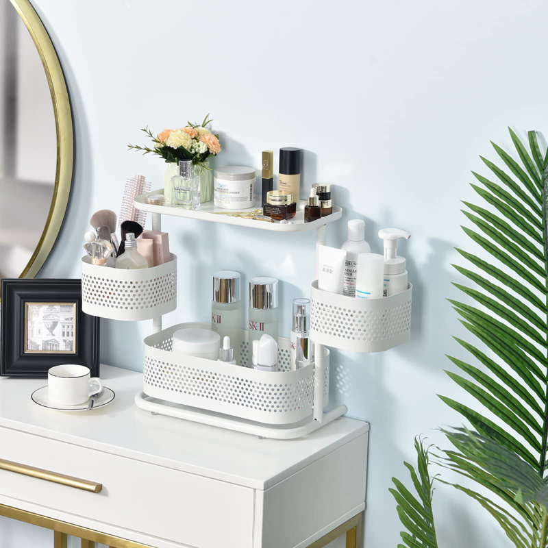 Clerge Bathroom Storage Container, White