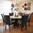 Faux Leather Upholstered Parsons Dining Chairs Black-1185341572