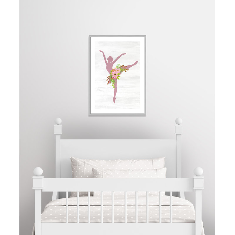 Ballet toute la journée 3, H 35,5 po x l 25,5 po x P 1,19 po, Encadré de boîte argent