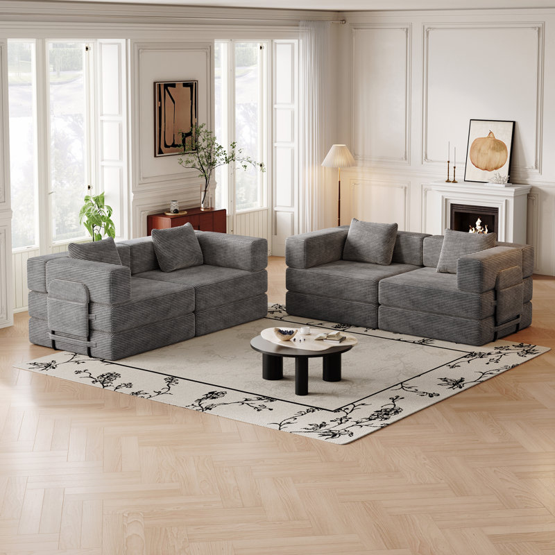 Canapé-lit pliant Boneless, Gris