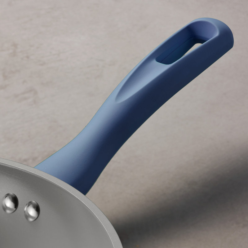 14-Piece Blue Aluminum Ceramic Nonstick Cookware Set with Utensils