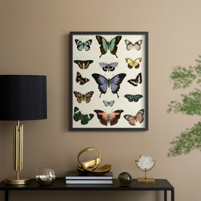 Flutterbys II Framed Print - Solid Wood