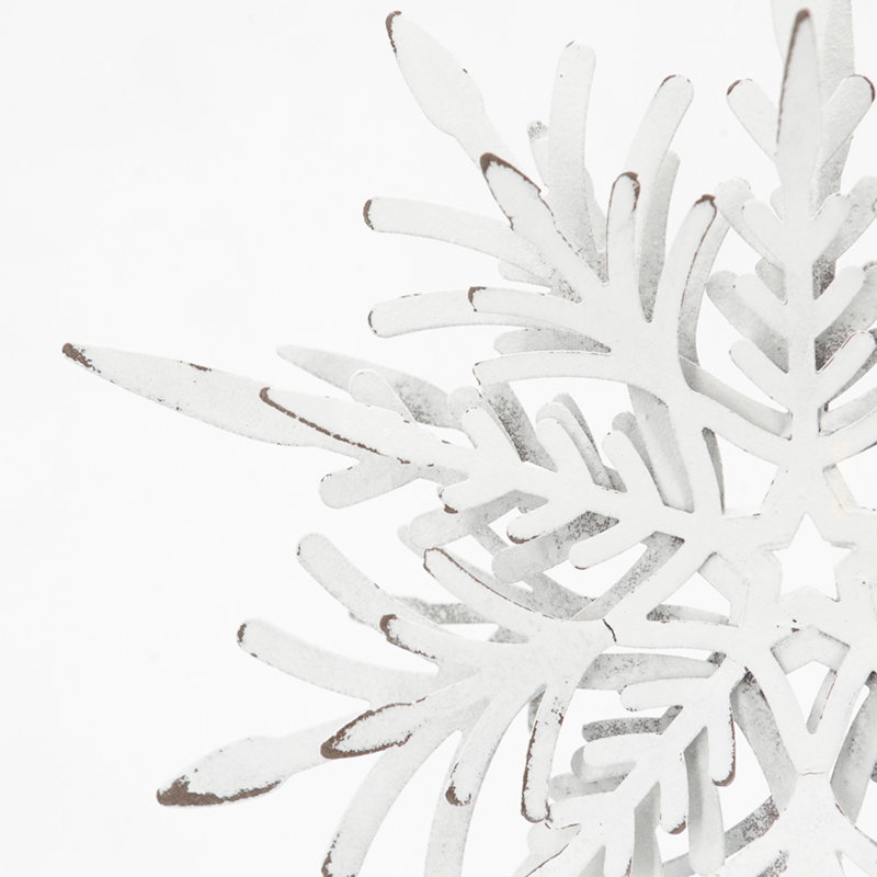 Ensemble de 6 crochets décoratifs en forme de flocon de neige en forme d'arbre de Noël suspendu 6,1 x 1,8 x 6,3 pouces pour des décorations de fêtes