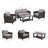 Umeh 4 - Person Modular Patio Conversation Set with Cushions