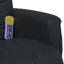 Fauteuil inclinable de massage Vidaxl, similicuir noir, métal, contreplaqué standard-1549920259
