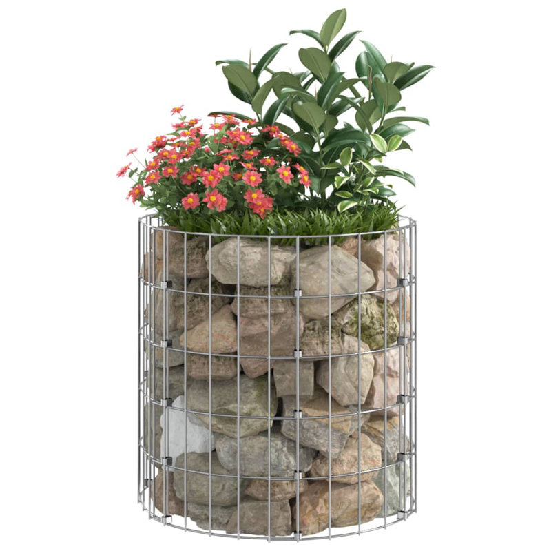 Clôture en métal argenté, H 19,7 po x l 19,7 po x P 19,7 po
