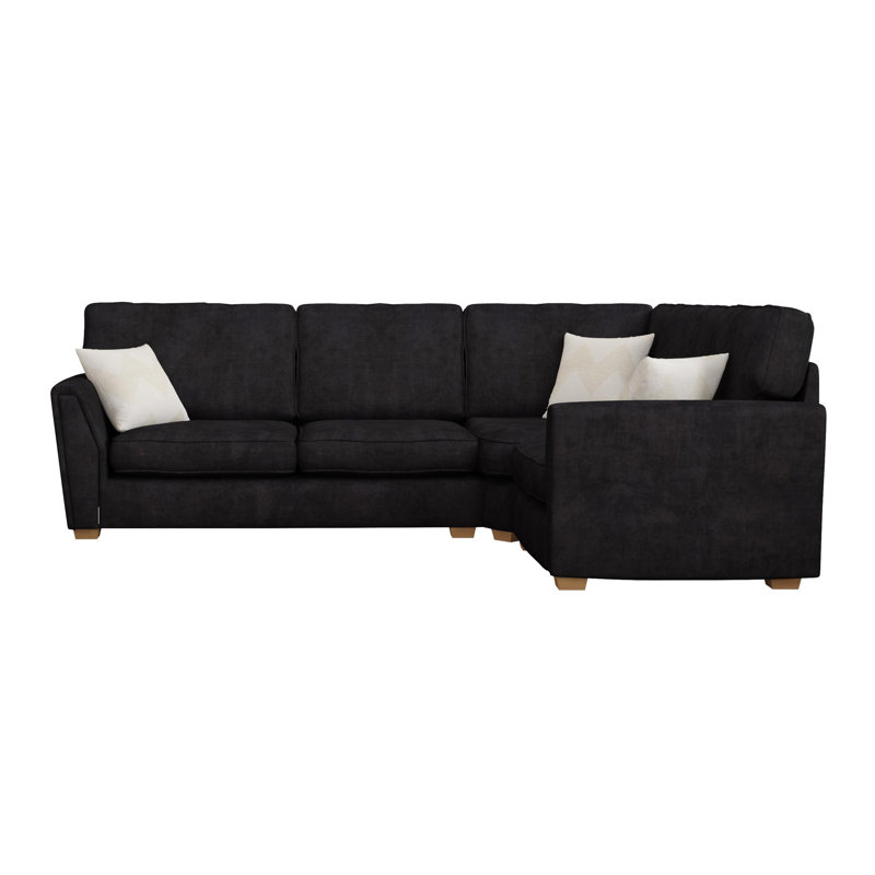 Wendleberry Corner with two seats, Fixed Back, Left Hand Facing, Dark Mink Polyester